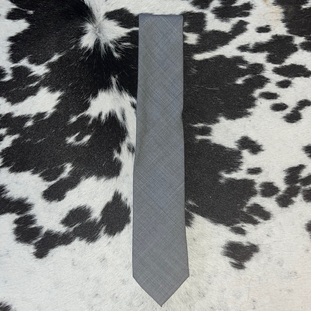 NWT 100% virgin wool grey Brunello Cucinelli tie